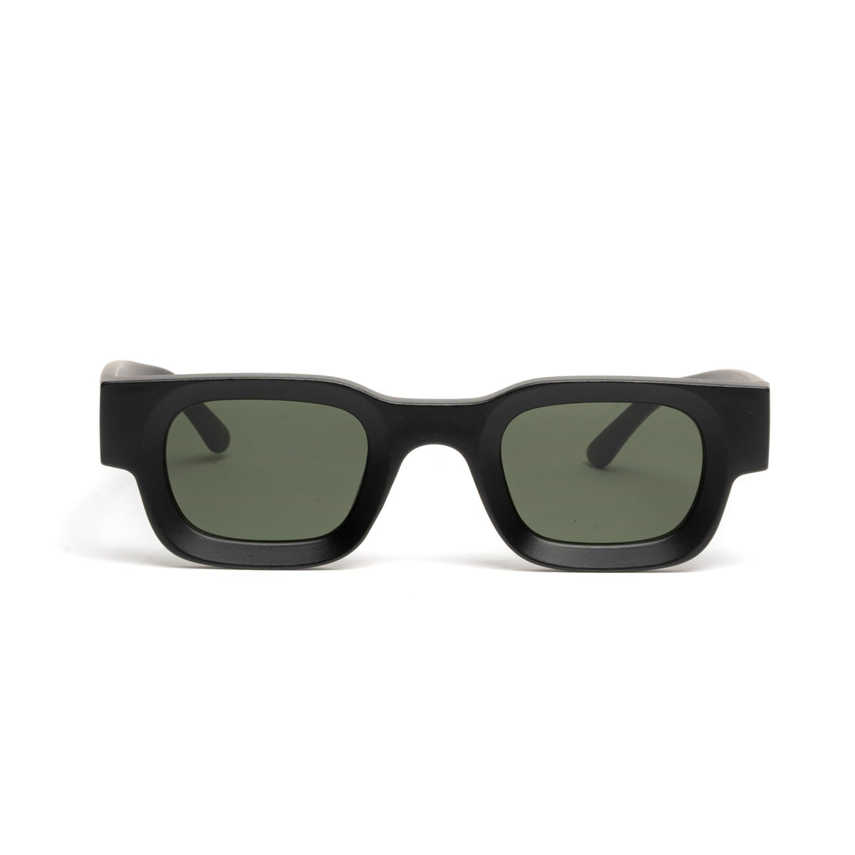 Ochelari de soare Negru cu lentile Verde Deschis