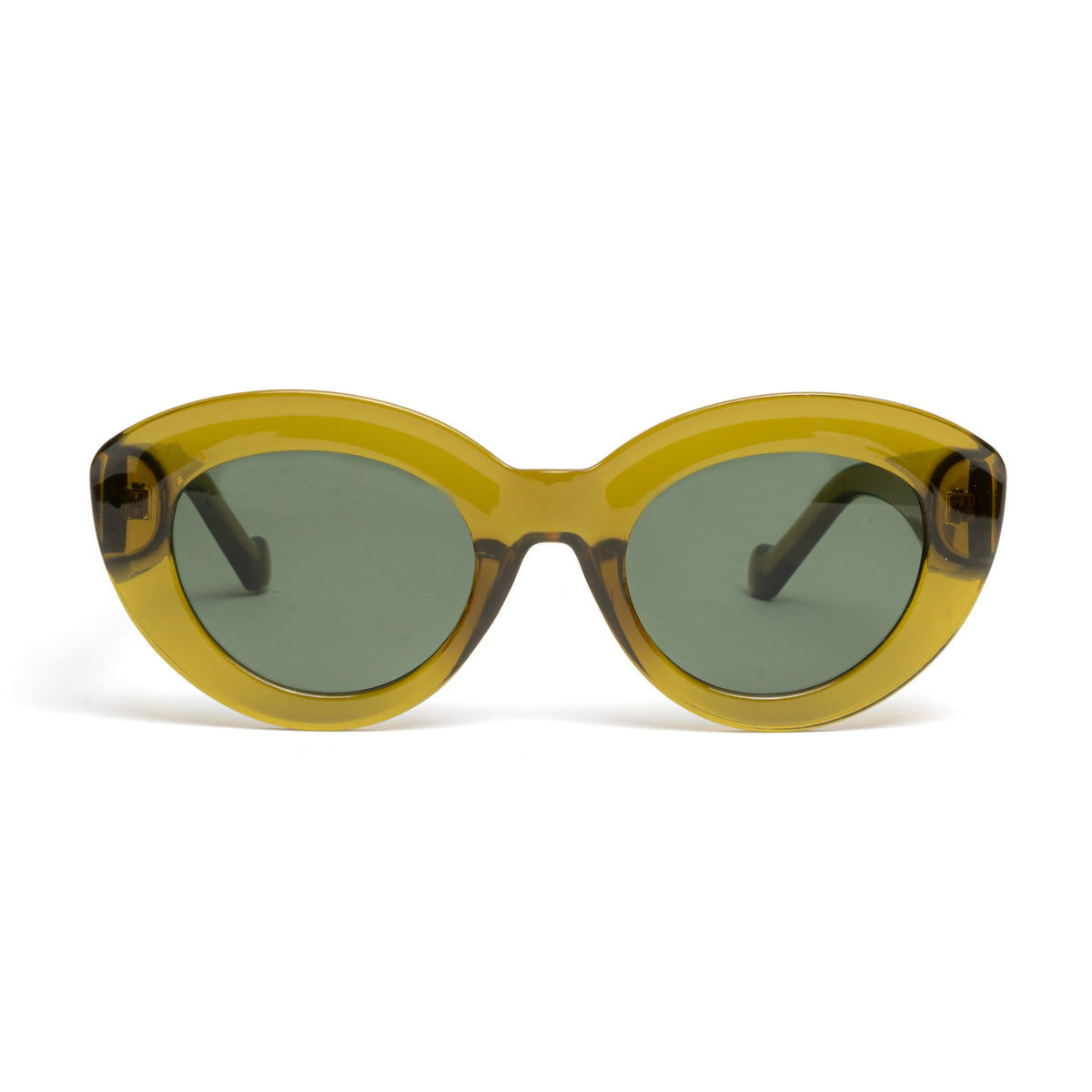 Ochelari de soare Transparent cu lentile Verde Masline