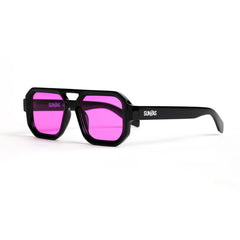 Ochelari de soare Negru cu lentile Violet Deschis