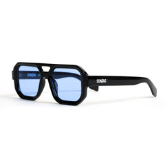 Ochelari de soare Negru cu lentile Albastru Deschis