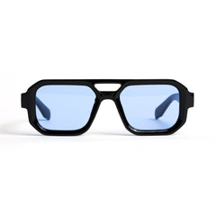 Ochelari de soare Negru cu lentile Albastru Deschis