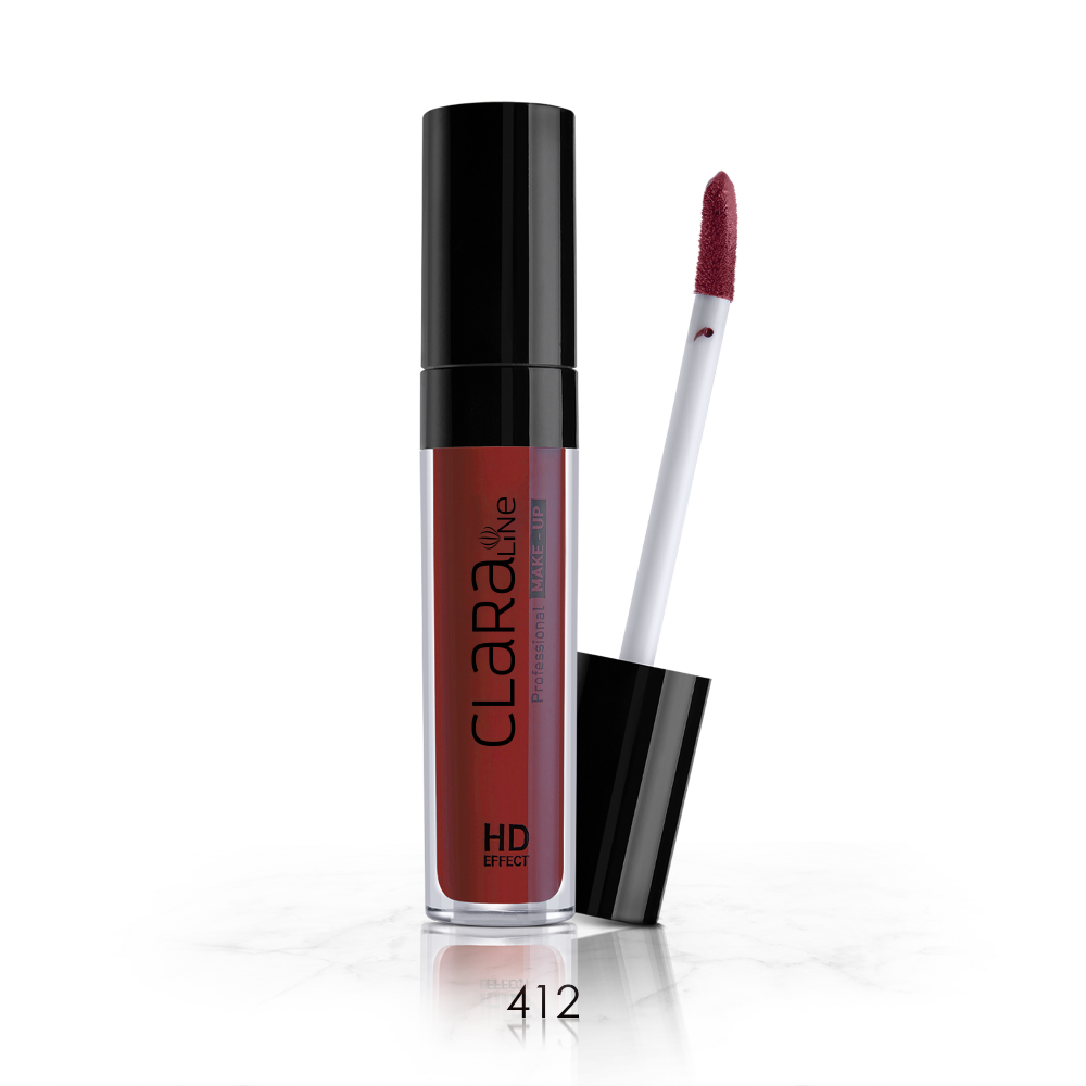 Clara Line Ruj Lichid Mat Kiss Proof HD Effect 412 Pruna Intensa